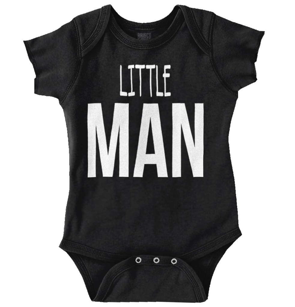 Little Man Romper Bodysuit-Direct To Garment Print-Brisco Baby