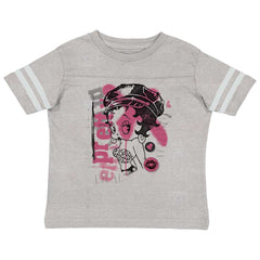 Pinup Betty Toddler Football Jersey Tee-Direct To Garment Print-Brisco Baby