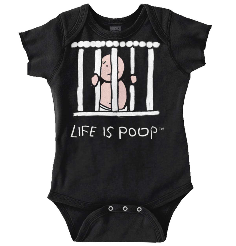 Jail Crib Romper Bodysuit-Direct To Garment Print-Brisco Baby