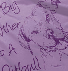 Brother is a Pitbull Toddler Ruffled Trim T-Shirt-Direct To Garment Print-Brisco Baby