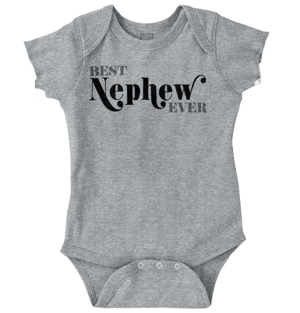 Best Nephew Ever Romper Bodysuit-Direct To Garment Print-Brisco Baby