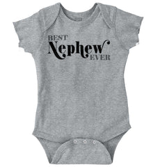 Best Nephew Ever Romper Bodysuit-Direct To Garment Print-Brisco Baby