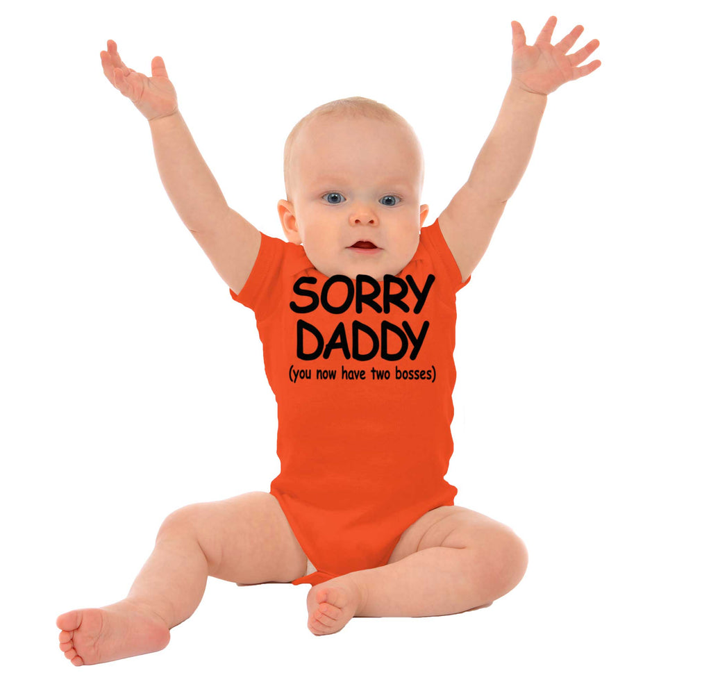 Sorry Daddy Romper Bodysuit-Direct To Garment Print-Brisco Baby