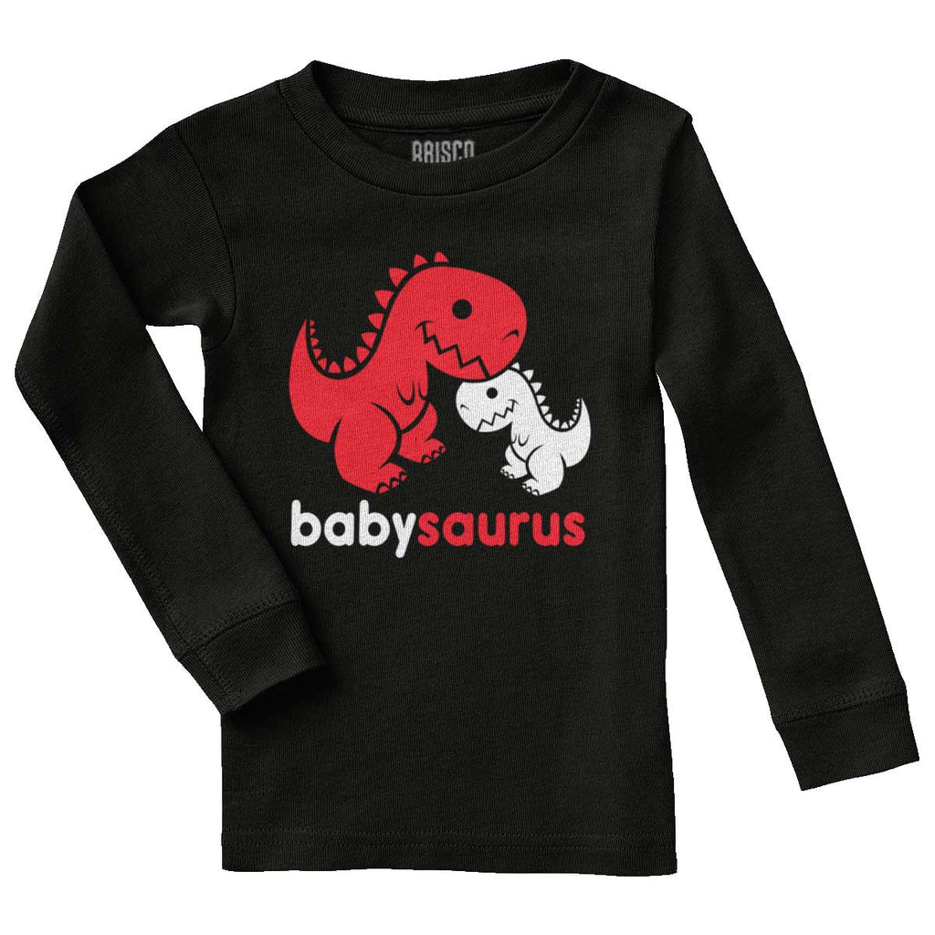 Babysaurus Rex Solid Baby Pajama Top-Direct To Garment Print-Brisco Baby
