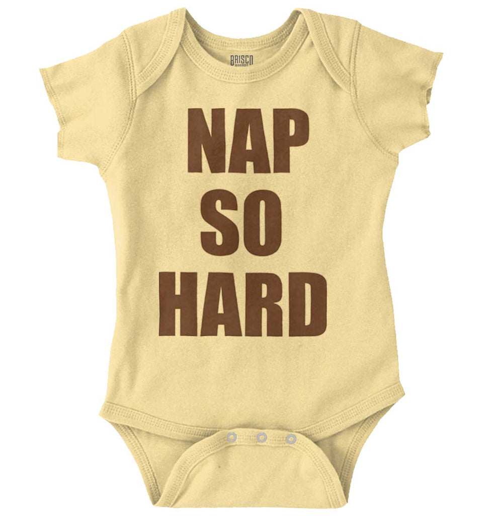 Nap So Hard Romper Bodysuit-Direct To Garment Print-Brisco Baby