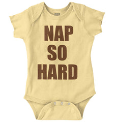 Nap So Hard Romper Bodysuit-Direct To Garment Print-Brisco Baby