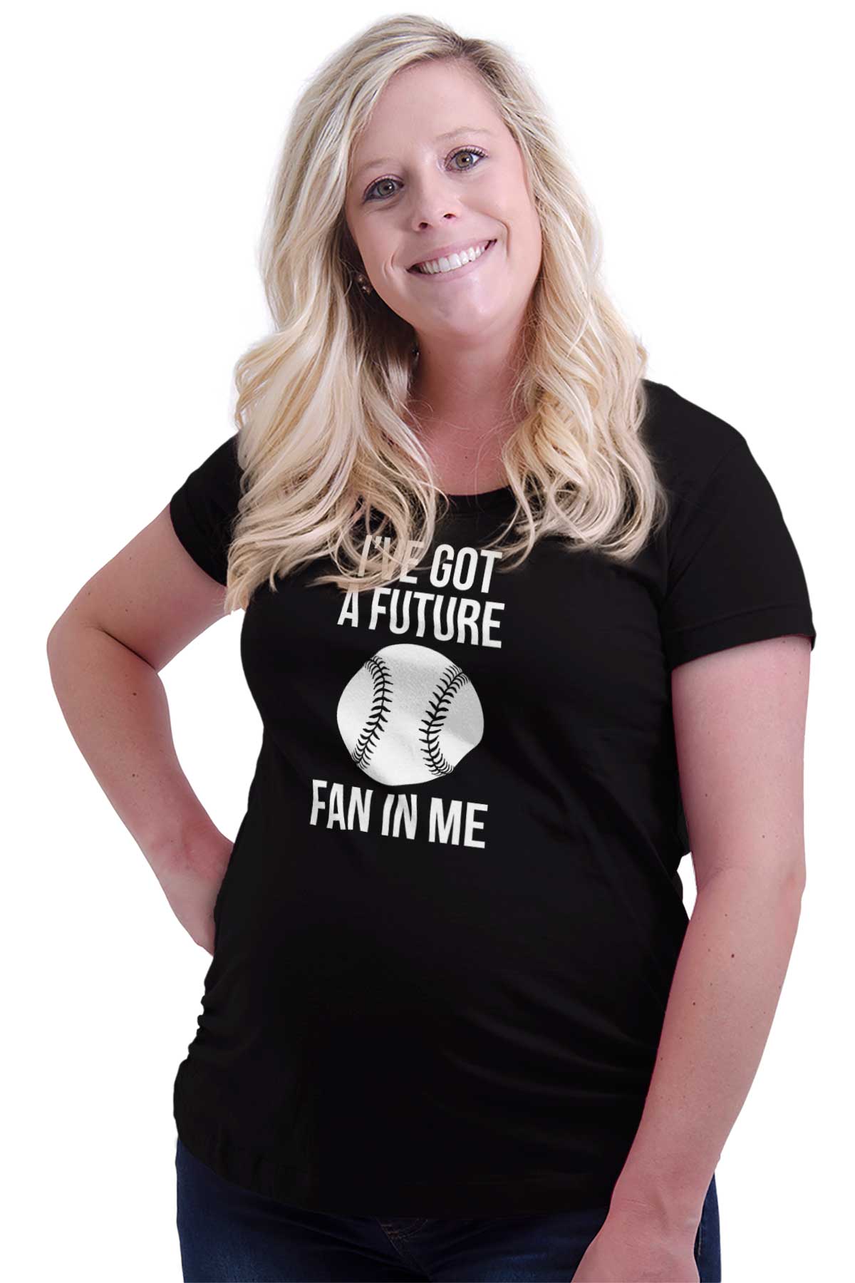 Maternity Future Fan Baseball Heart Pregnancy Tshirt Cute Sports