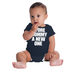 Tore Mommy A New One Romper Bodysuit-Direct To Garment Print-Brisco Baby