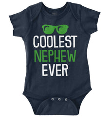 Coolest Nephew Ever Romper Bodysuit-Direct To Garment Print-Brisco Baby