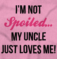 Not Spoiled Uncle Loves Me Romper Bodysuit-Direct To Garment Print-Brisco Baby