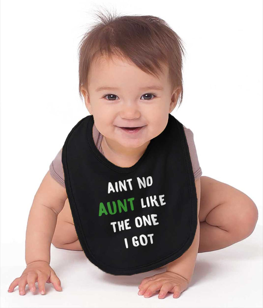 Aint No Aunt Infant Baby Bib-Direct To Garment Print-Brisco Baby