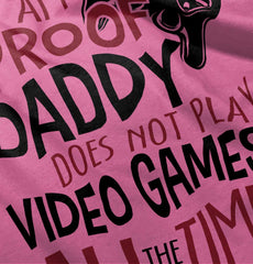 Daddy Plays Video Games Baby Polka Dot Skirt Dress-Direct To Garment Print-Brisco Baby