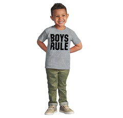 Boys Rule Infant Toddler T Shirt-Direct To Garment Print-Brisco Baby