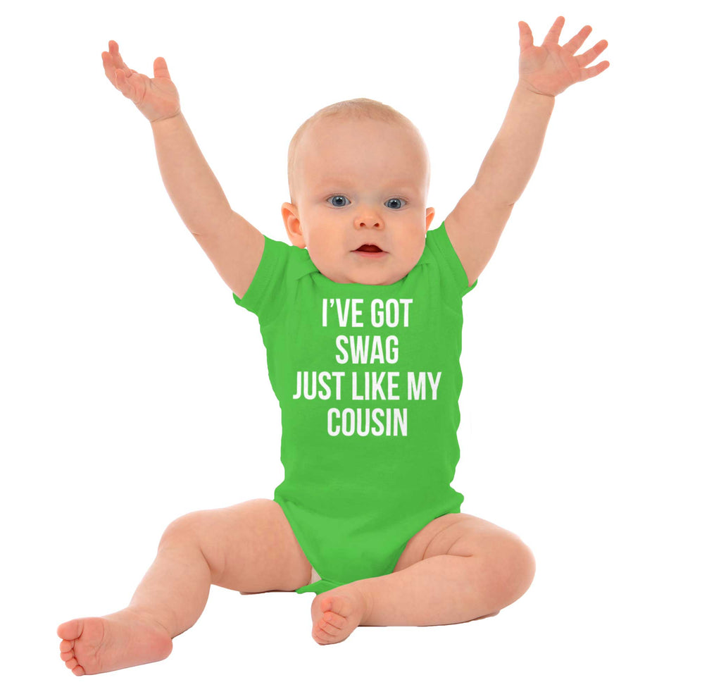 Swag Like Cousin Romper Bodysuit-Direct To Garment Print-Brisco Baby