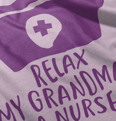 Relax My Grandma's A Nurse Romper Bodysuit-Direct To Garment Print-Brisco Baby