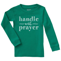 Handle With Prayer Solid Baby Pajama Top-Direct To Garment Print-Brisco Baby