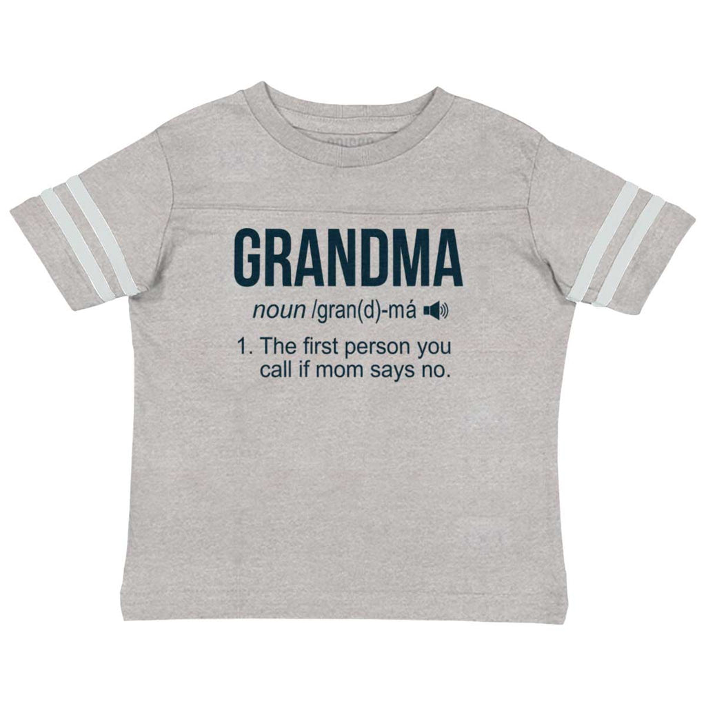 Grandma Toddler Football Jersey Tee-Direct To Garment Print-Brisco Baby
