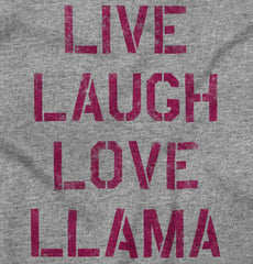 Live Laugh Llama Romper Bodysuit-Direct To Garment Print-Brisco Baby