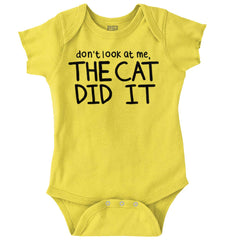Cat Did It Romper Bodysuit-Direct To Garment Print-Brisco Baby