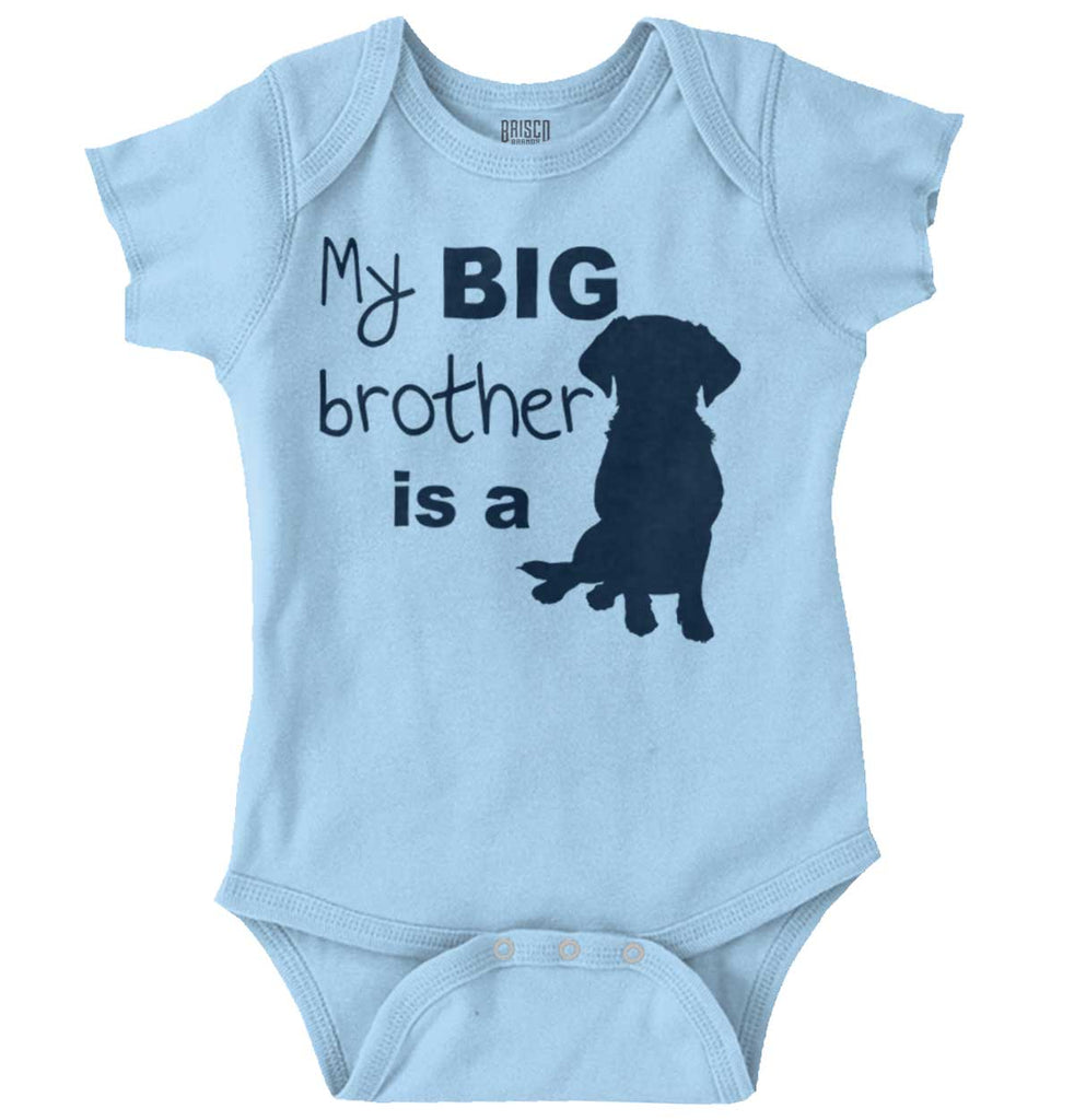 Brother is a Dog Romper Bodysuit-Direct To Garment Print-Brisco Baby