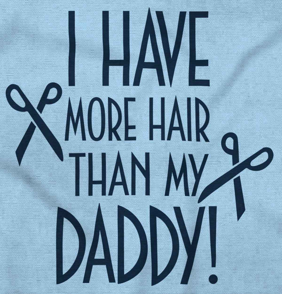 More Hair Than Daddy Romper Bodysuit-Direct To Garment Print-Brisco Baby