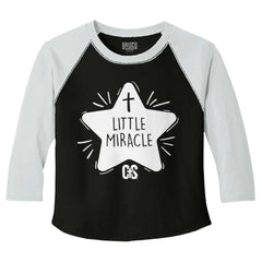 Little Miracle Toddler Baseball-Direct To Garment Print-Brisco Baby