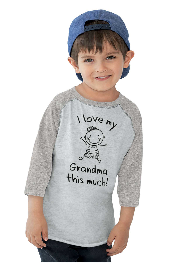 Love My Grandma Toddler Baseball-Direct To Garment Print-Brisco Baby