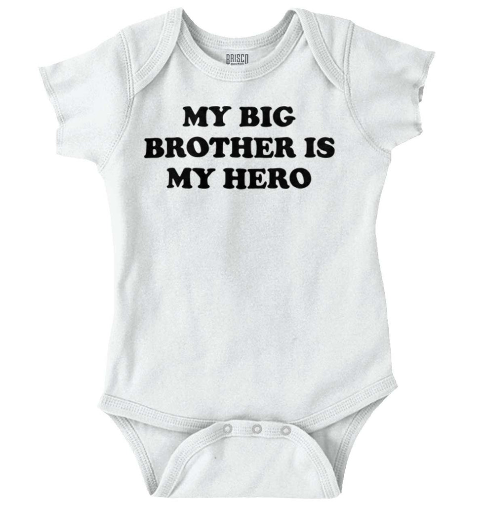 My Big Brother Is My Hero Romper Bodysuit-Direct To Garment Print-Brisco Baby