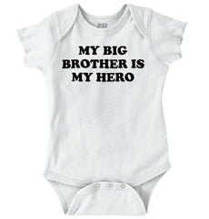 My Big Brother Is My Hero Romper Bodysuit-Direct To Garment Print-Brisco Baby