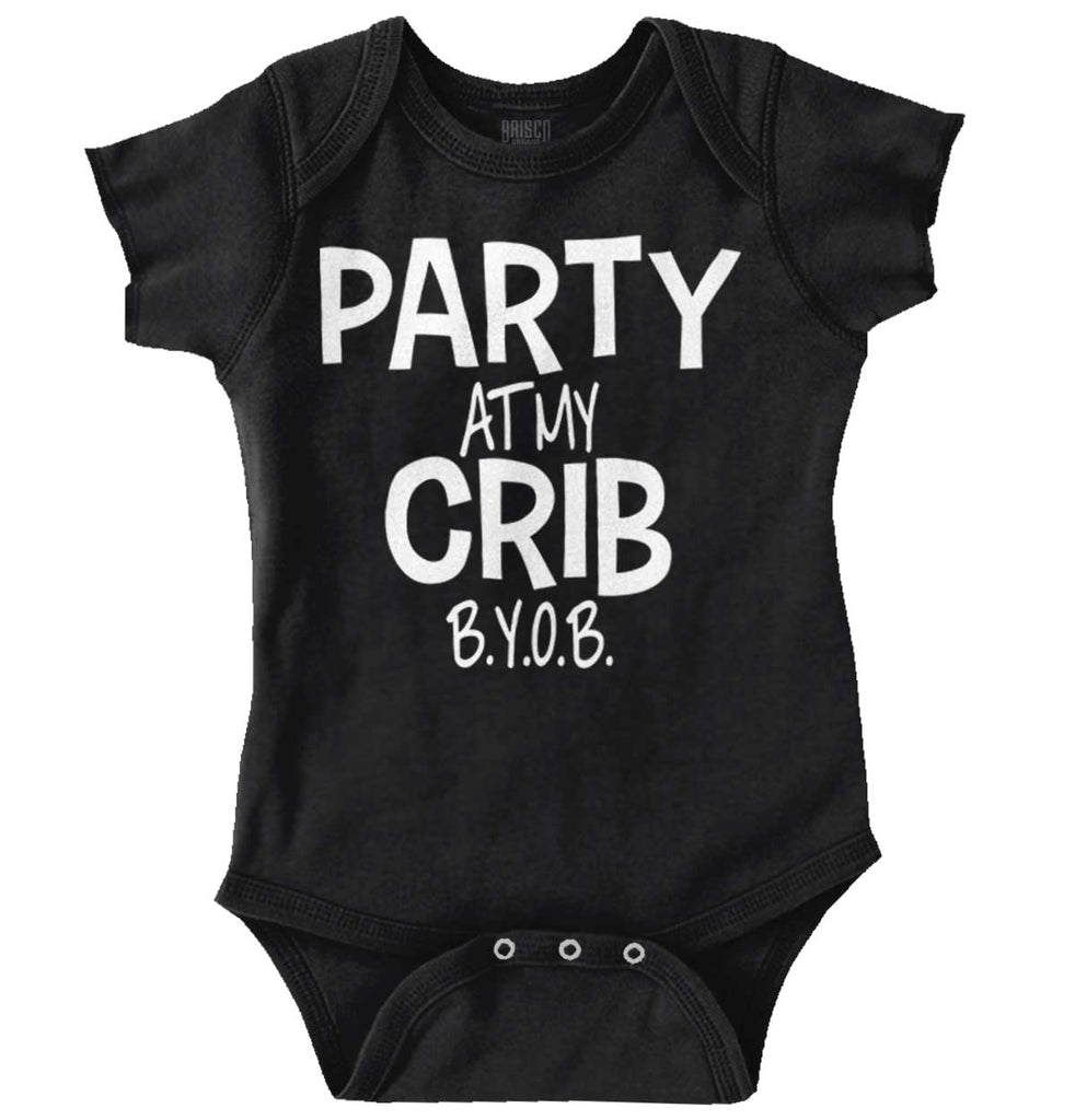 Party At My Crib Romper Bodysuit-Direct To Garment Print-Brisco Baby