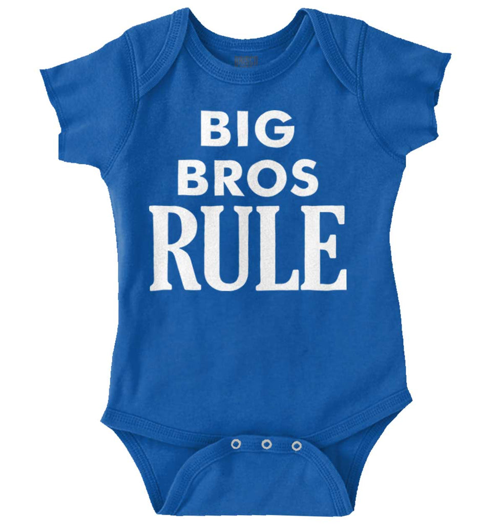 Big Bros Rule Romper Bodysuit-Direct To Garment Print-Brisco Baby