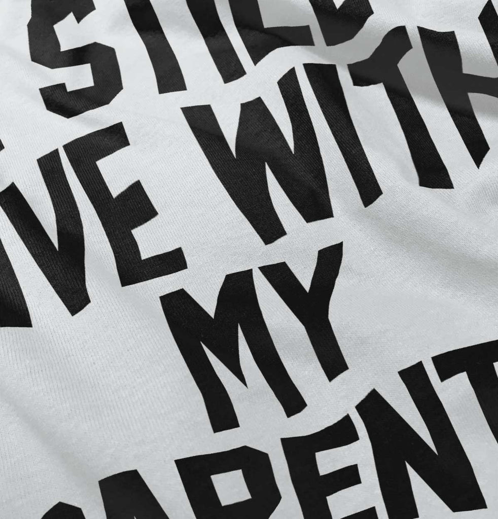 Live With My Parents Romper Bodysuit-Direct To Garment Print-Brisco Baby