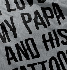 I Love Papa And Tattoos Romper Bodysuit-Direct To Garment Print-Brisco Baby