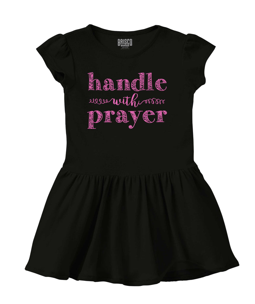 Handle With Prayer Solid Baby Infant Dress-Direct To Garment Print-Brisco Baby
