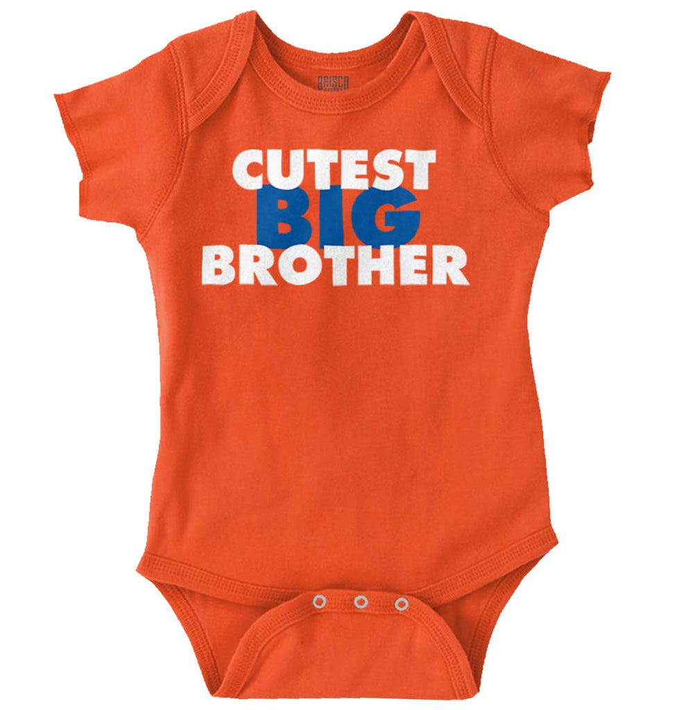 Cutest Big Brother Romper Bodysuit-Direct To Garment Print-Brisco Baby