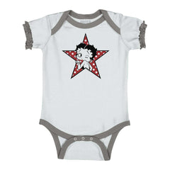 Betty Star Baby Ruffled Trim Romper-Direct To Garment Print-Brisco Baby