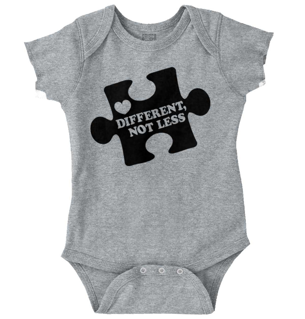 Different Not Less Romper Bodysuit-Direct To Garment Print-Brisco Baby