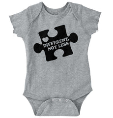Different Not Less Romper Bodysuit-Direct To Garment Print-Brisco Baby