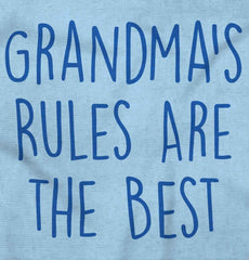 Grandma's Rules Are The Best Infant Baby Bib-Direct To Garment Print-Brisco Baby