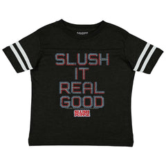 Slush It Real Good Toddler Football Jersey Tee-Direct To Garment Print-Brisco Baby