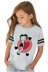 Betty Boop Toddler Football Jersey Tee-Direct To Garment Print-Brisco Baby