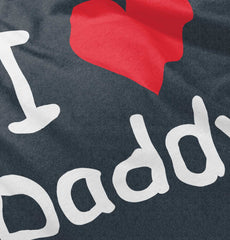 I Heart Daddy Football Romper Bodysuit-Direct To Garment Print-Brisco Baby