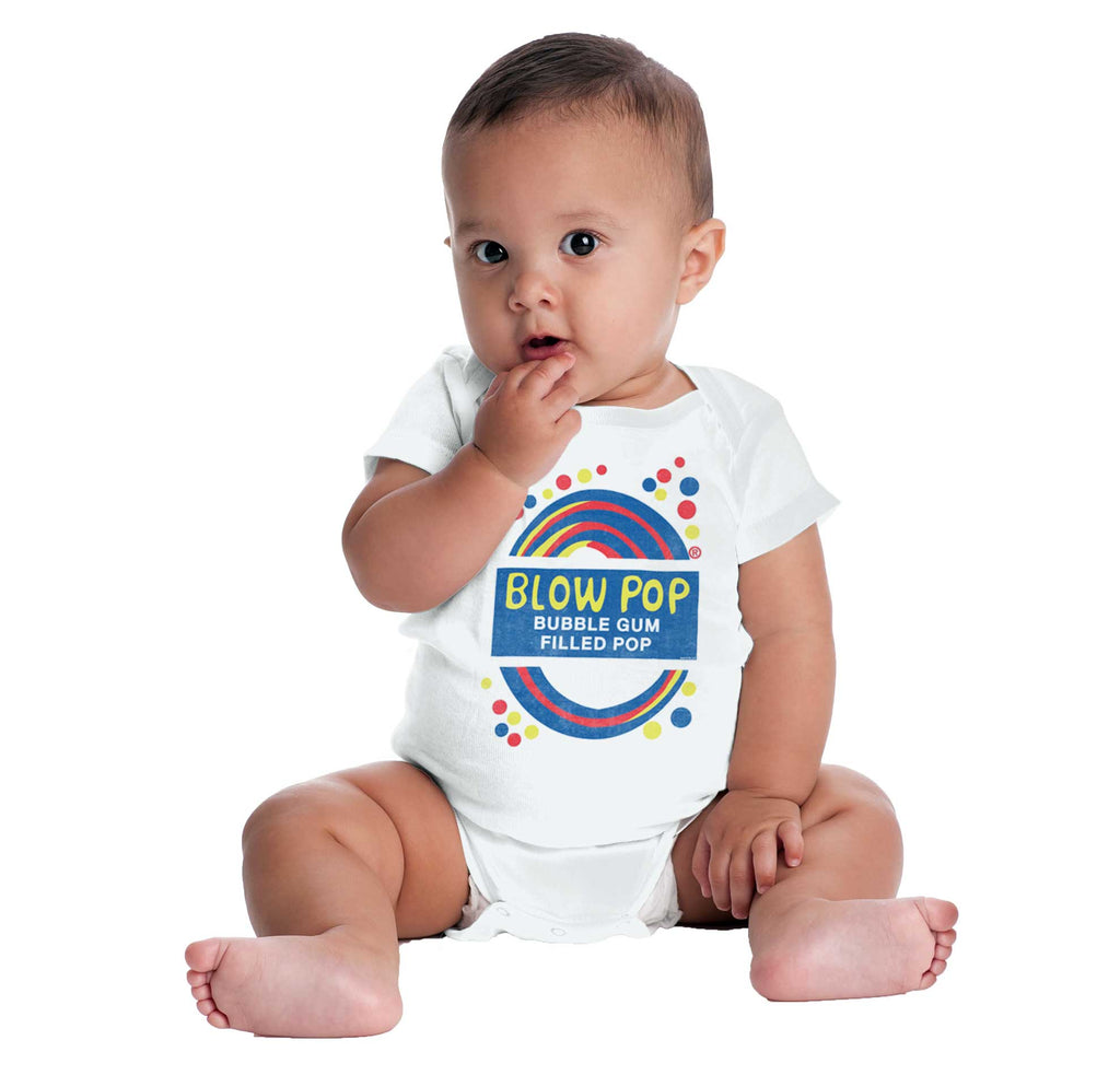 Blow Pop Label Romper Bodysuit-Direct To Garment Print-Brisco Baby