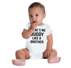 No Buddy Like A Brother Romper Bodysuit-Direct To Garment Print-Brisco Baby