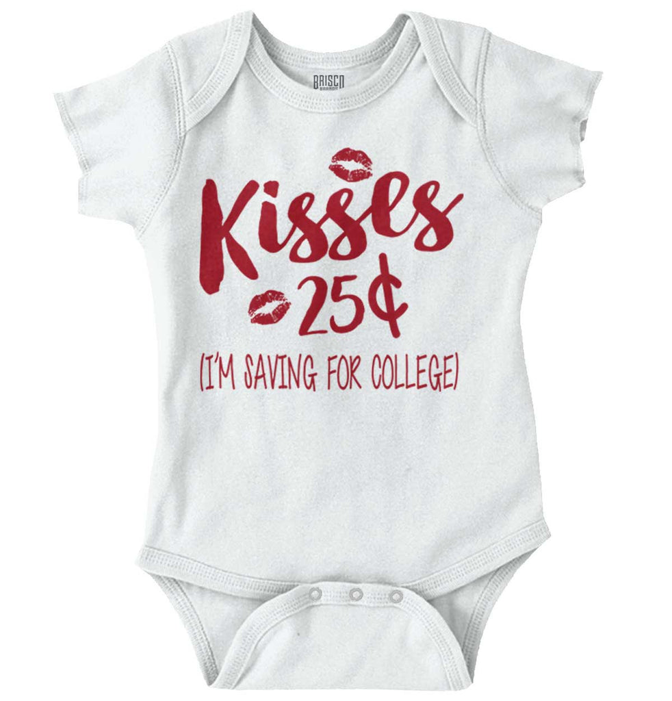 Kisses 25 Cents Romper Bodysuit-Direct To Garment Print-Brisco Baby