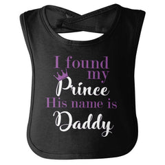 Prince Daddy Infant Baby Bib-Direct To Garment Print-Brisco Baby