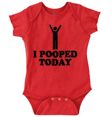 I Pooped Today Romper Bodysuit-Direct To Garment Print-Brisco Baby