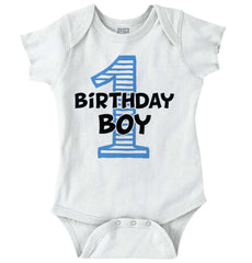 Birthday Boy Romper Bodysuit-Direct To Garment Print-Brisco Baby