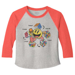 Rubiks Pac-Man Toddler Baseball-Direct To Garment Print-Brisco Baby
