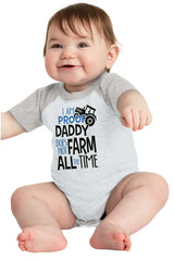 Farm All The Time Raglan Romper Bodysuit-Direct To Garment Print-Brisco Baby